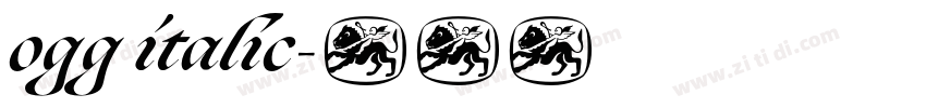 ogg italic字体转换